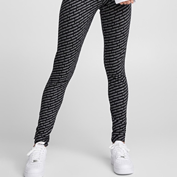 Retro high rise sporty motivational organic cotton leggings EUC - Picture 8 of 8